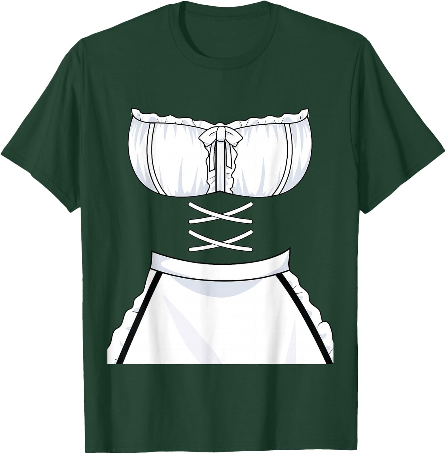 Japanese Anime French Apron - Maid Dress Cosplay Costume T-Shirt - T-Shirt | Forest