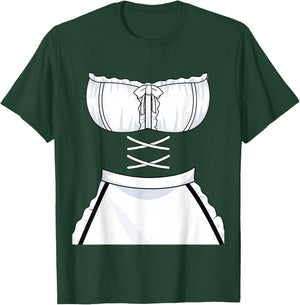 Japanese Anime French Apron - Maid Dress Cosplay Costume T-Shirt - T-Shirt | Forest