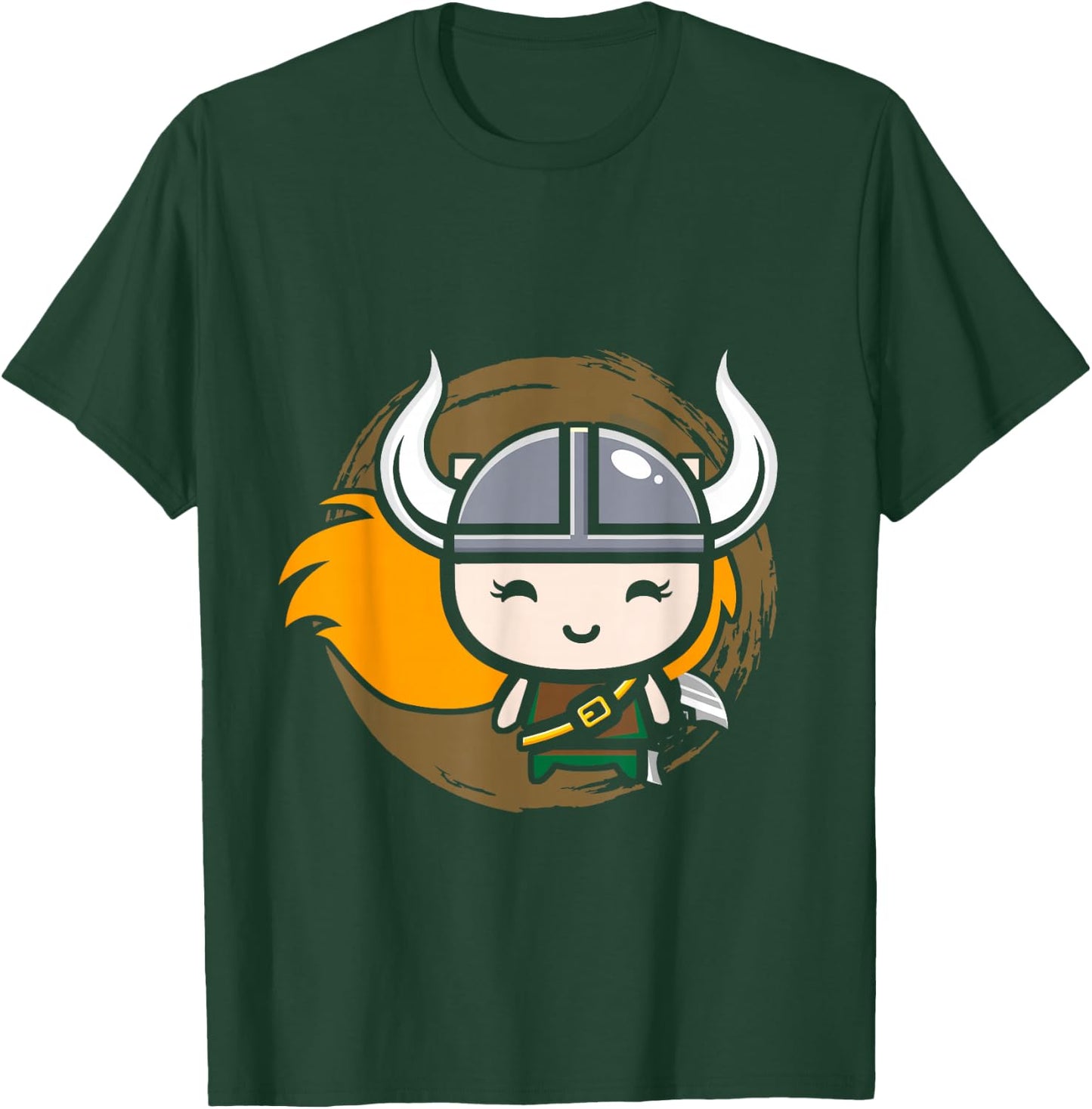 Cute Little Viking Girl T-Shirt - T-Shirt | Forest