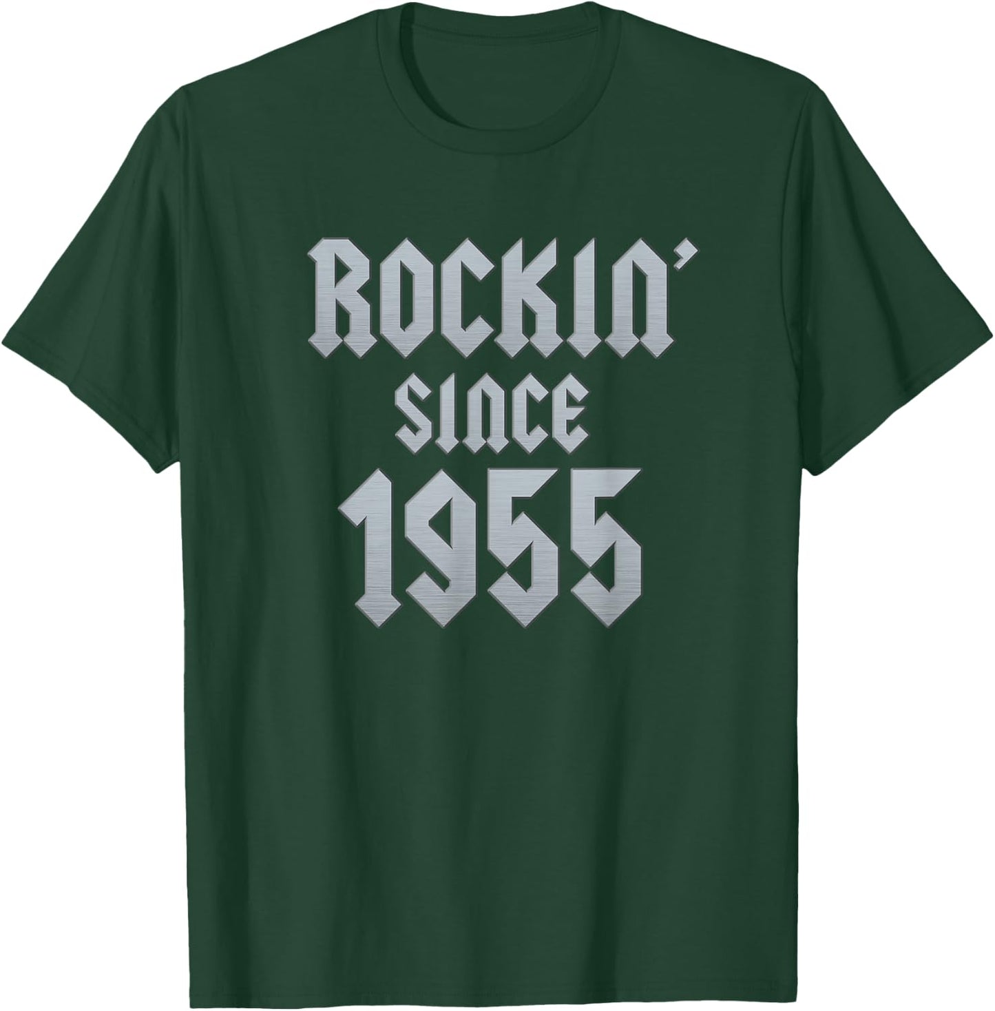 70 Year Old Rockin' Since 1955 70th Birthday T-Shirt - T-Shirt | Forest