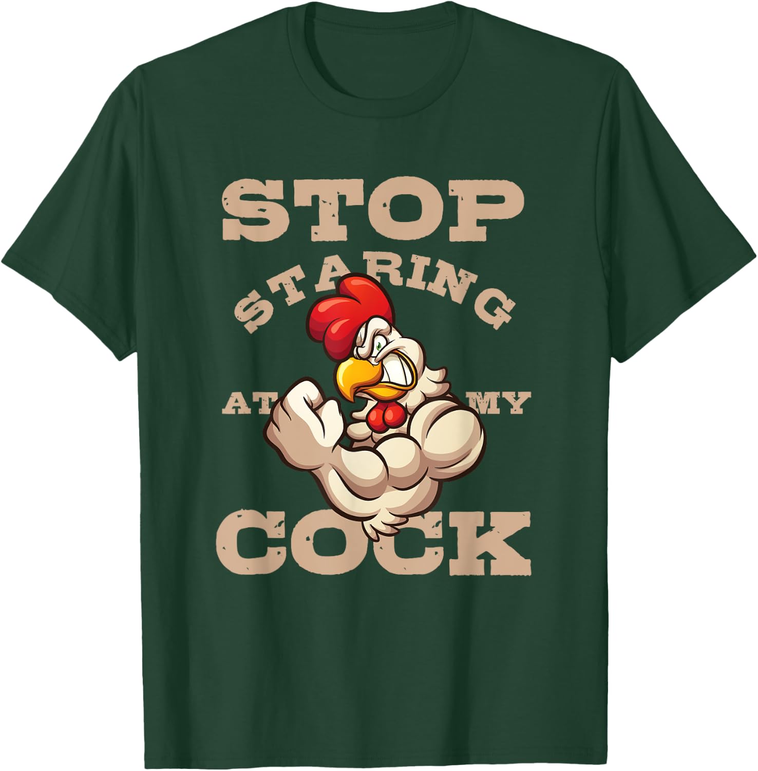Chef Chef Staring Chicken Rooster Farmer Bird Gift T-Shirt - T-Shirt | Forest