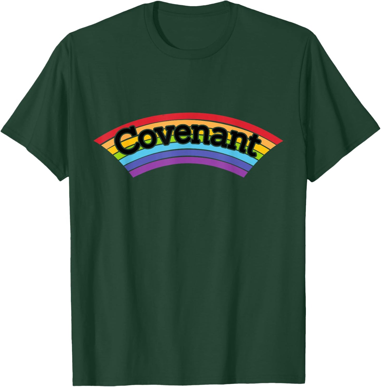 Covenant Rainbow Everlasting Love Peace Christian Apparel T-Shirt - T-Shirt | Forest