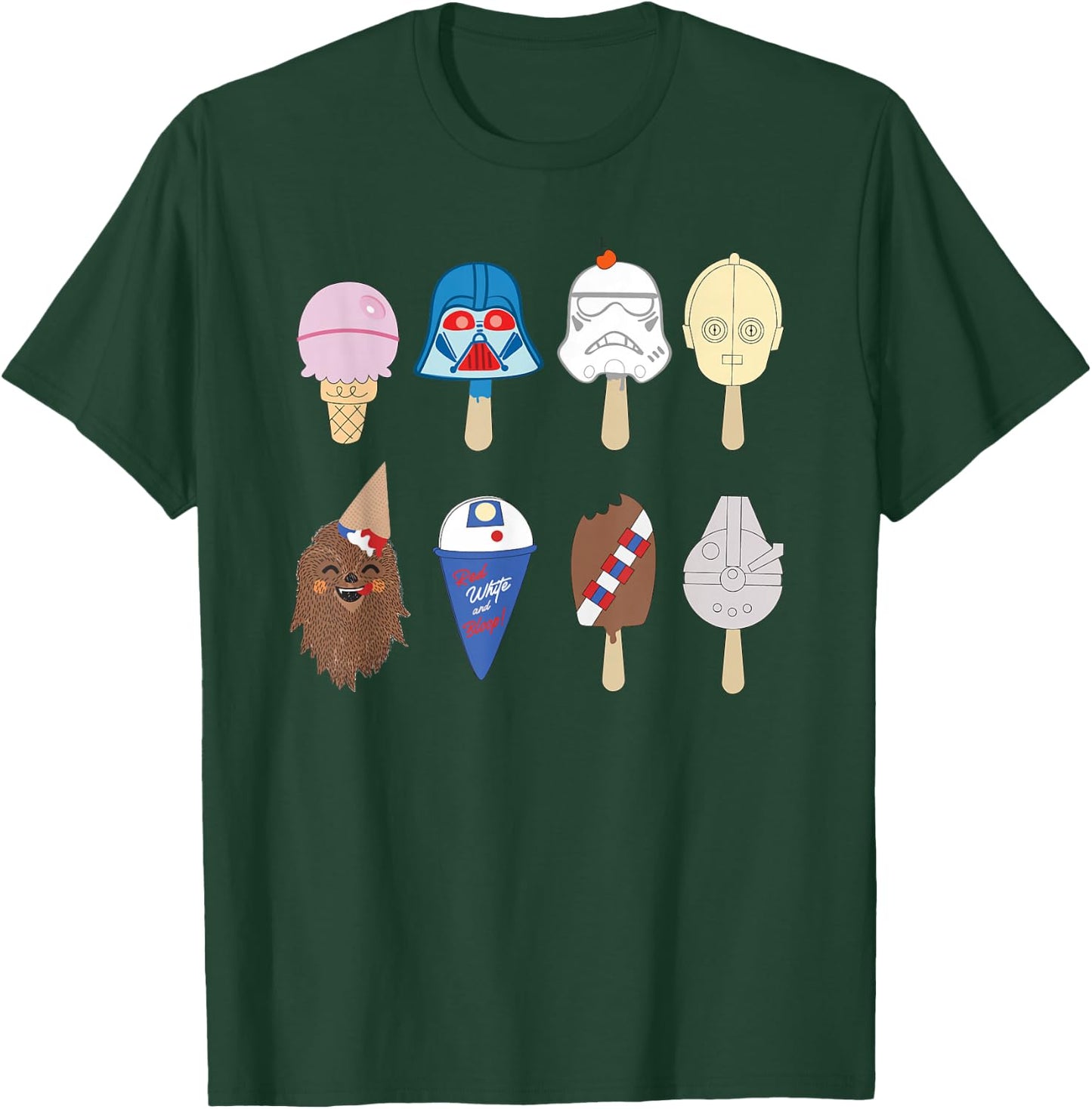 Star Wars Characters as Nostalgic Ice Cream T-Shirt - T-Shirt | Forest
