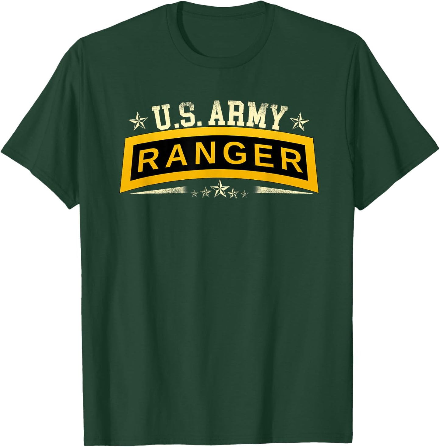 US Army Ranger Tab - Airborne Ranger Veteran Military T-Shirt - T-Shirt | Forest