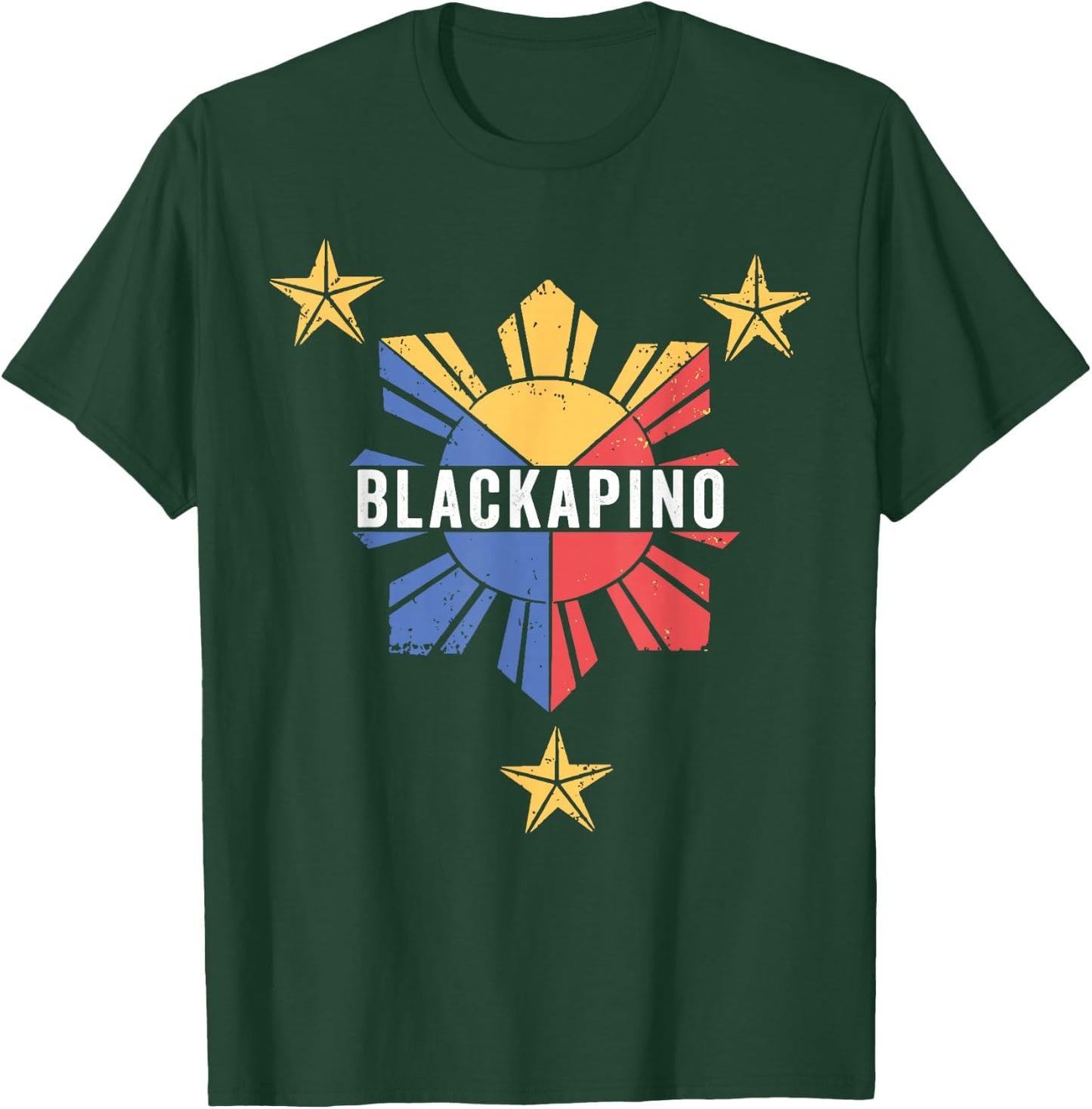 Blackapino with Filipino Flag, Black Filipino, Blackapino T-Shirt - T-Shirt | Forest