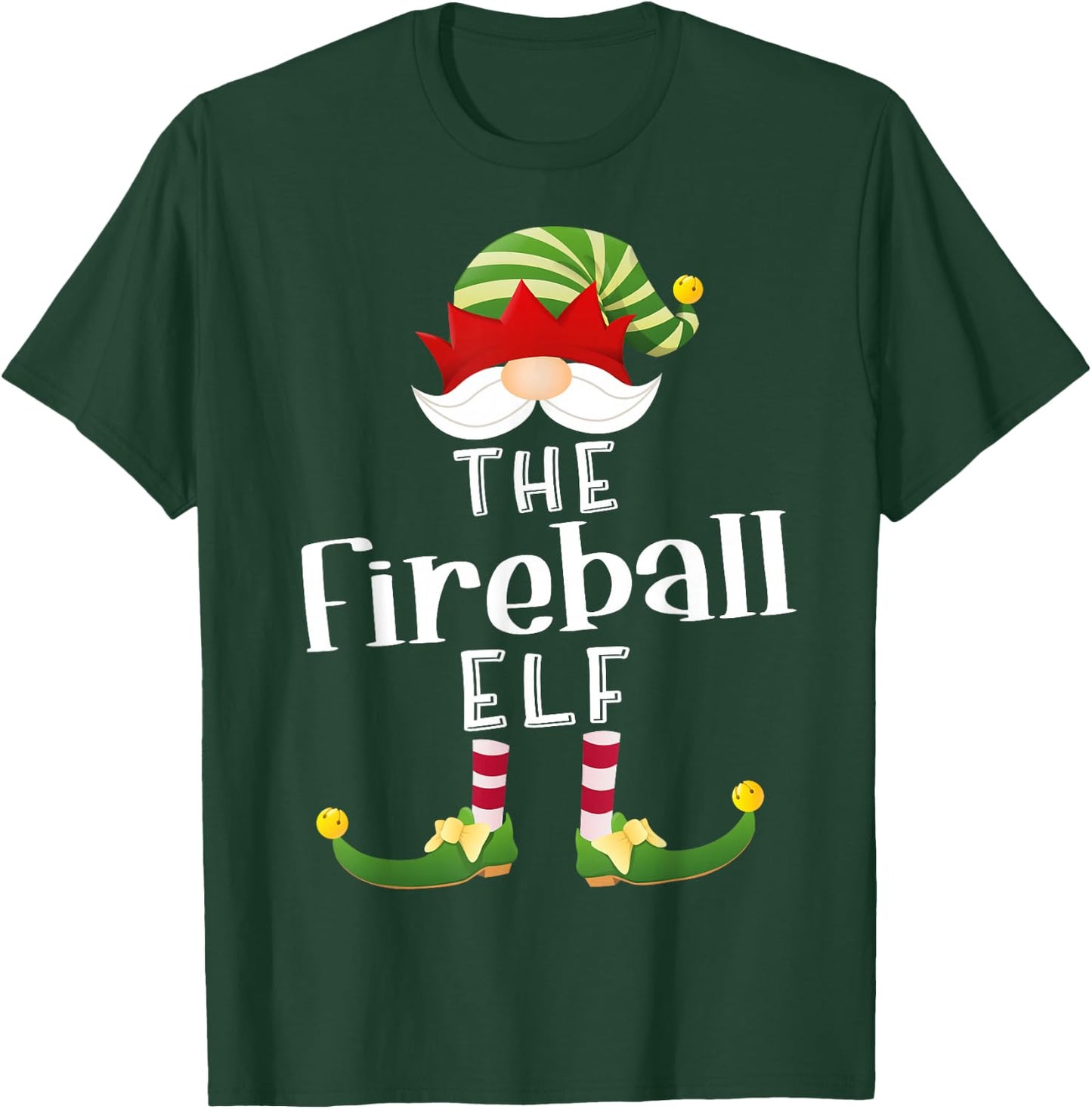 Fireball Elf Group Christmas Funny Pajama Party T-Shirt - T-Shirt | Forest