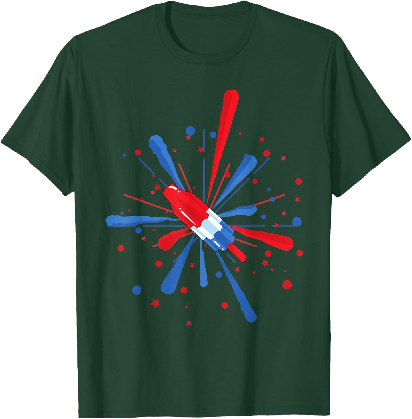 Fourth of July Fireworks Popsicle T-Shirt - T-Shirt | Forest