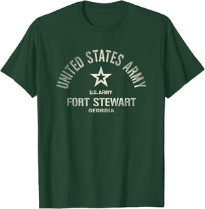 United States Army Military Fort Stewart Georgia Vintage T-Shirt - T-Shirt | Forest
