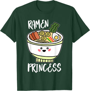 Ramen Princess Cute Kawaii Asian Noodle Girls Gift T-Shirt - T-Shirt | Forest