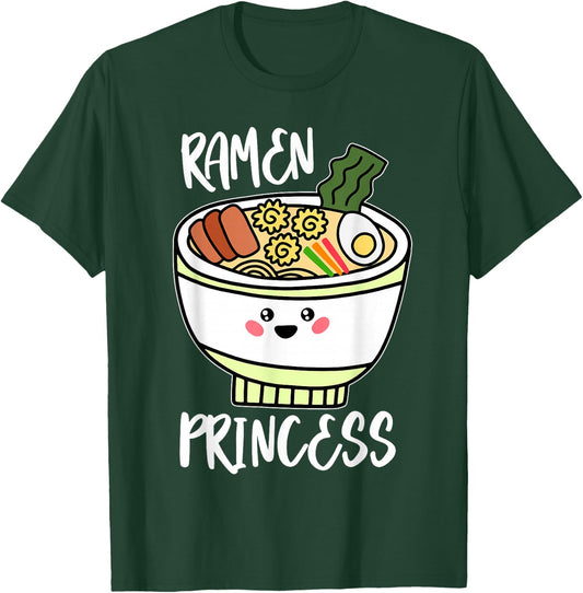 Ramen Princess Cute Kawaii Asian Noodle Girls Gift T-Shirt - T-Shirt | Forest