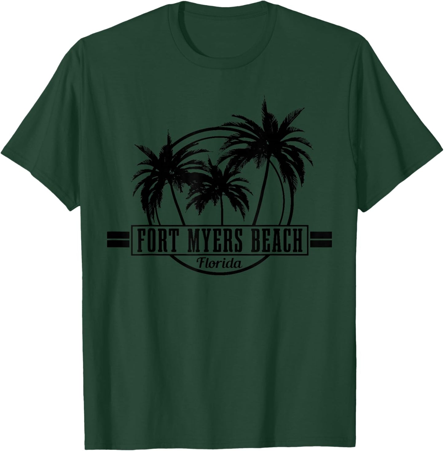 Fort Myers Beach Florida USA America Vintage T-Shirt - T-Shirt | Forest