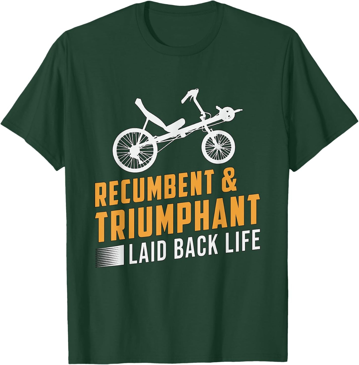 Trike Bike Recumbent & Triumphant Vintage Retro Tricycle T-Shirt - T-Shirt | Forest