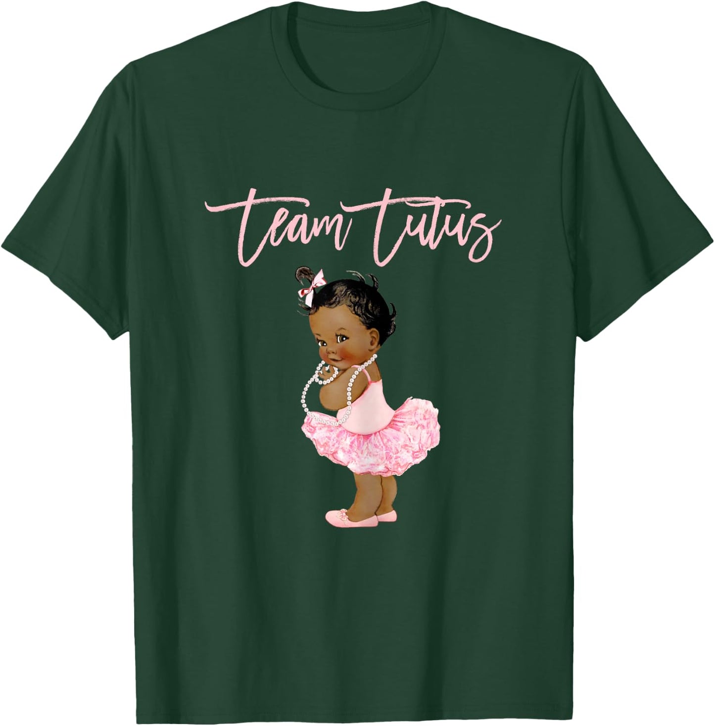 Team Tutus It's A Girl Gender Reveal Baby Shower Touchdown T-Shirt - T-Shirt | Forest