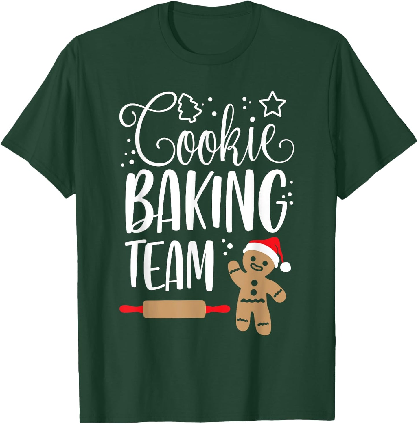 Cookie Baking Team Christmas Squad Xmas Crew m Gingerbread T-Shirt - T-Shirt | Forest