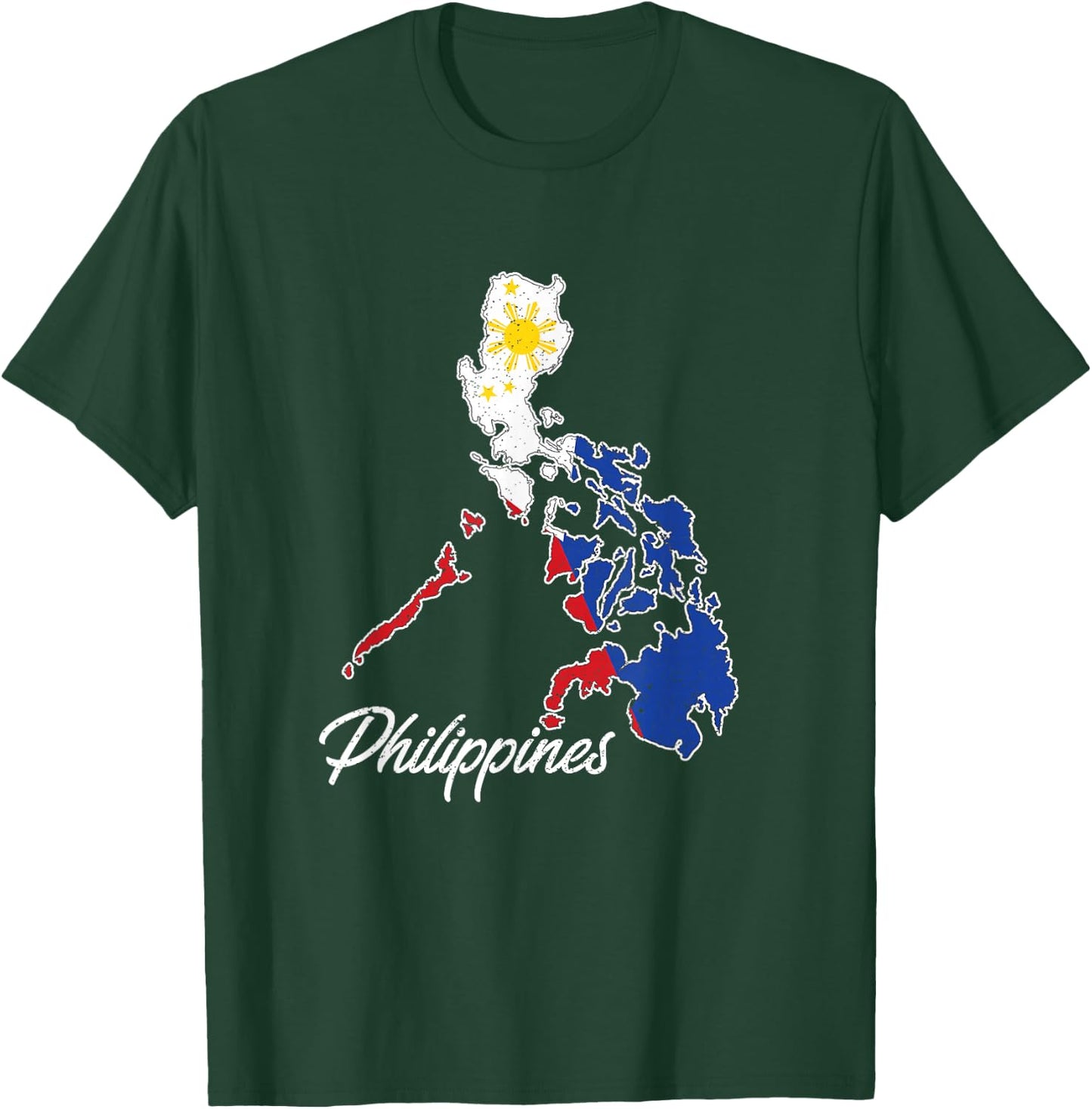 Philippine Flag Islands of Felipe Filipino Philippines T-Shirt - T-Shirt | Forest