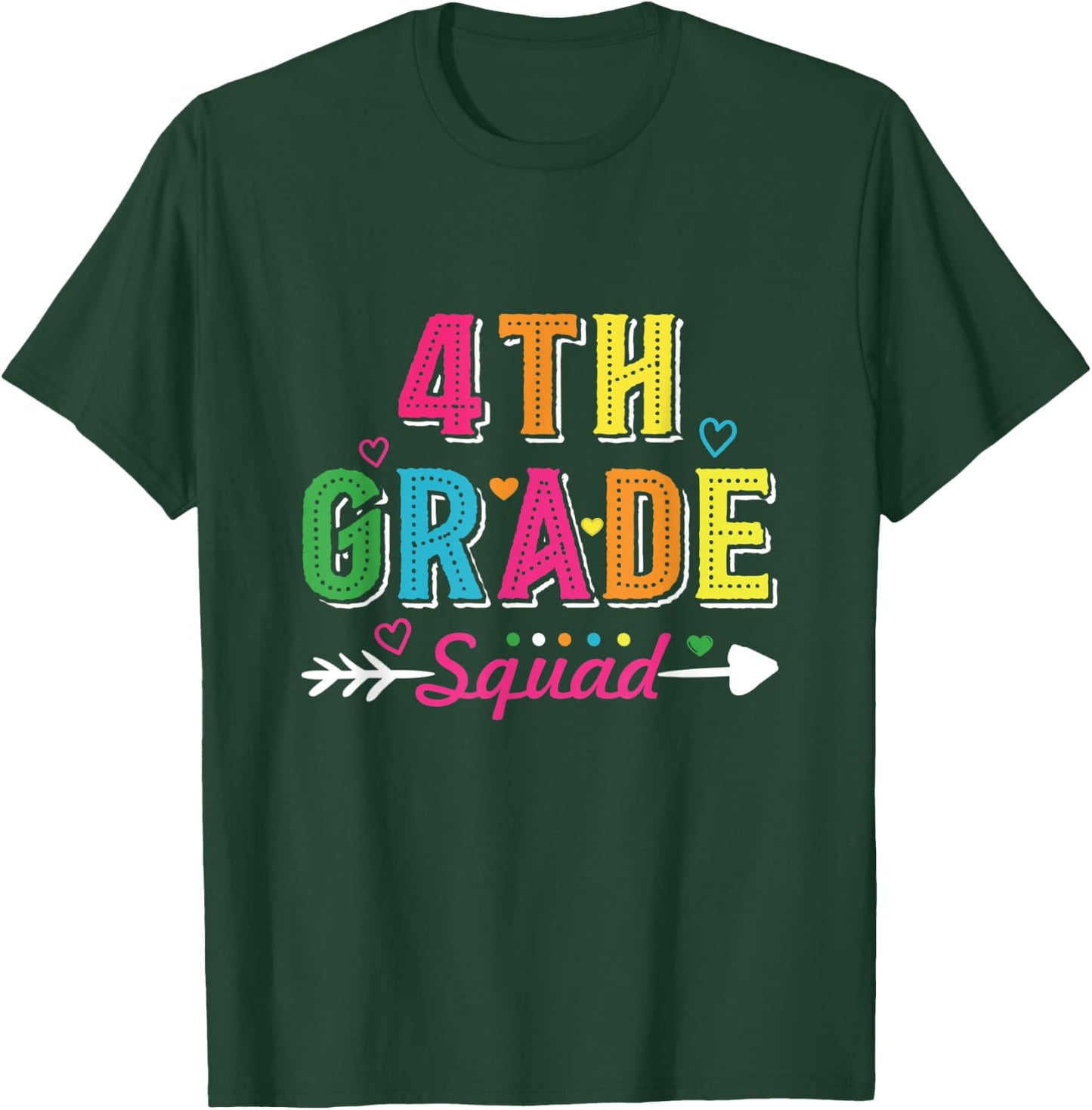 4th Grade Squad Back To School Fourth Grade Teacher Student T-Shirt - T-Shirt | Forest
