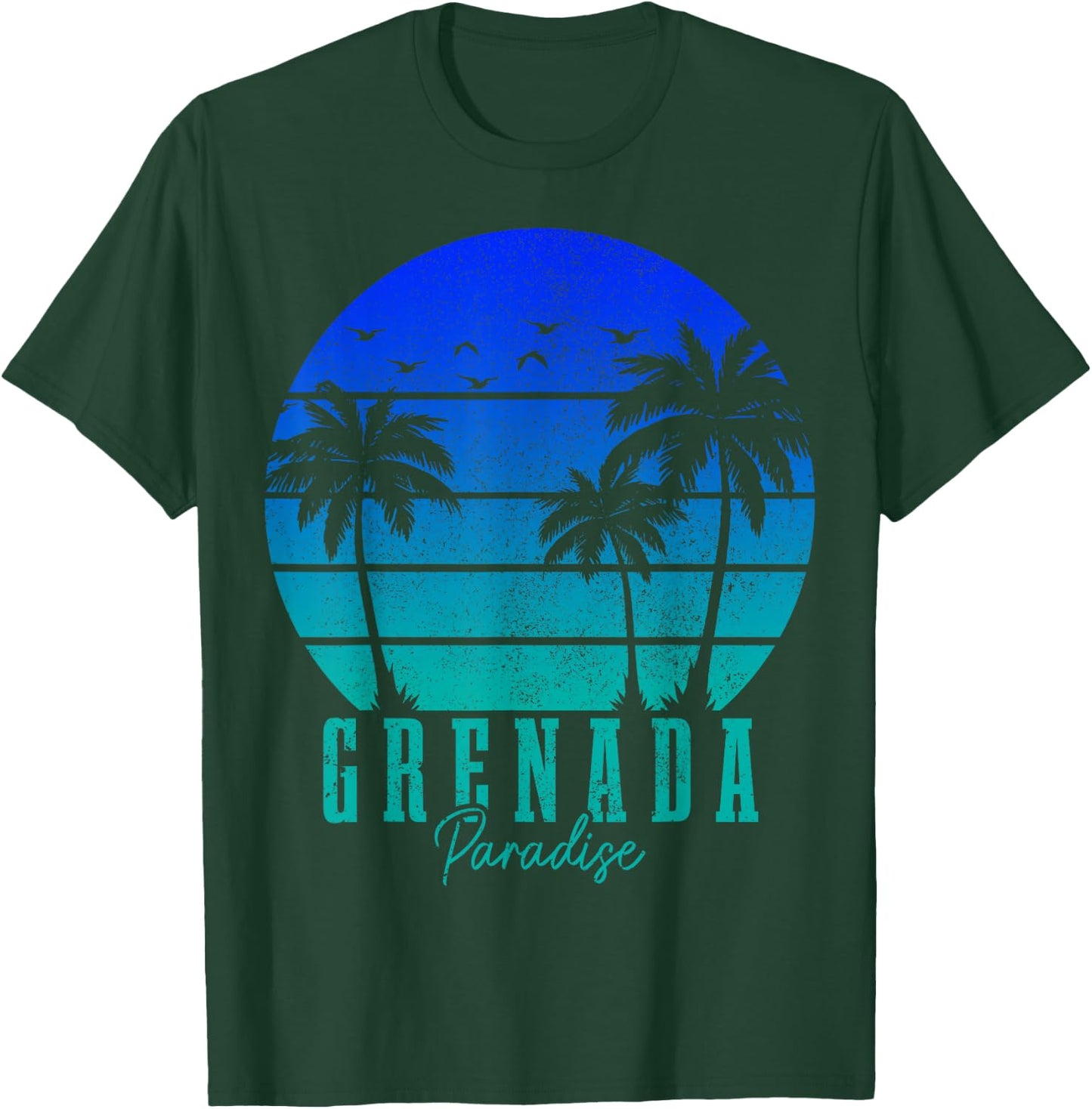 Grenada Vintage Surfer Caribbean Grenadian Souvenir T-Shirt - T-Shirt | Forest