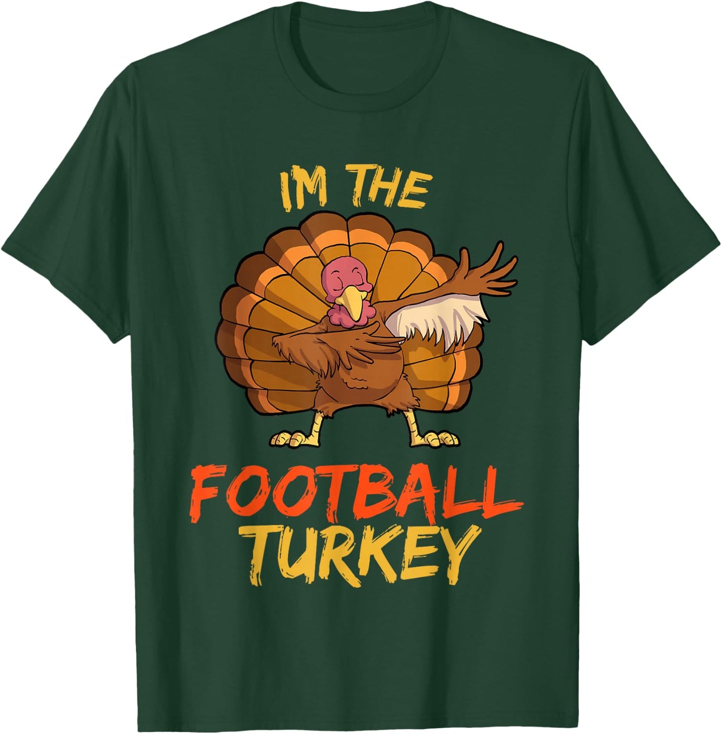 Football Turkey Matching Family Group Thanksgiving Party PJ T-Shirt - T-Shirt | Forest