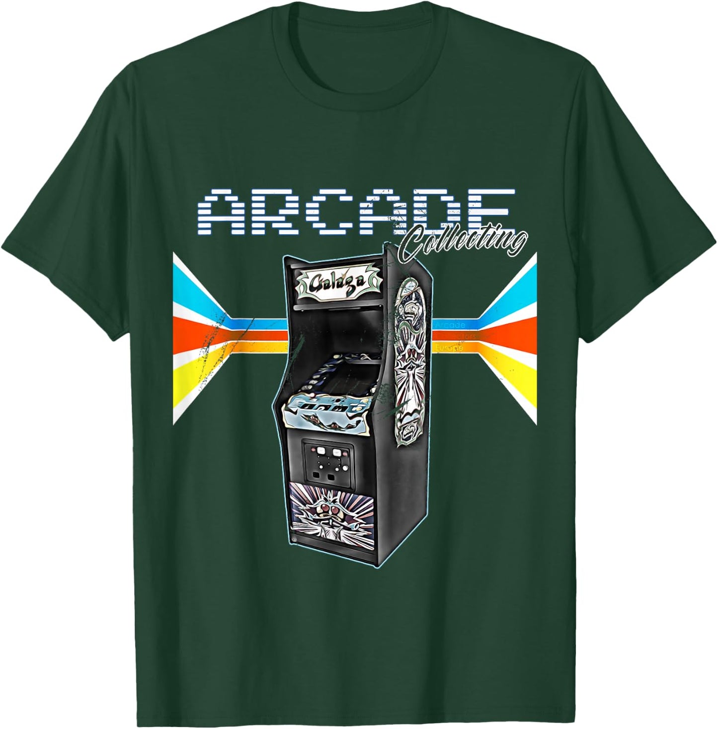 Arcade Cabinet Machine 1970 1980 1990 Video Game Collection T-Shirt - T-Shirt | Forest
