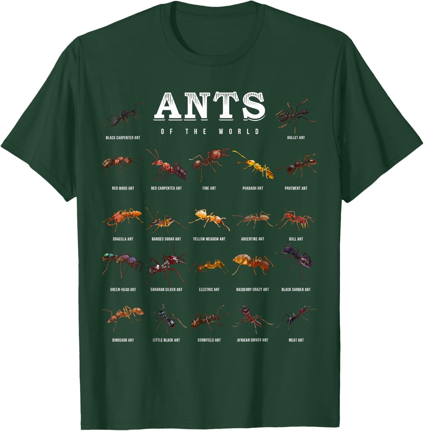 Ants Of The World Shirt Funny Ant Keeper T-Shirt - T-Shirt | Forest