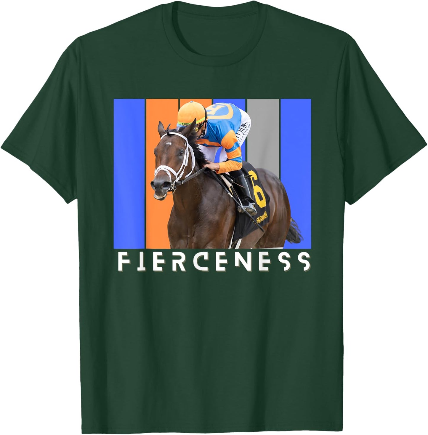 Fierceness Horse, Horse Racing Shirt, Del Mar, Santa Anita T-Shirt - T-Shirt | Forest