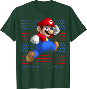 Super Mario Running Polka Dots T-Shirt - T-Shirt | Forest