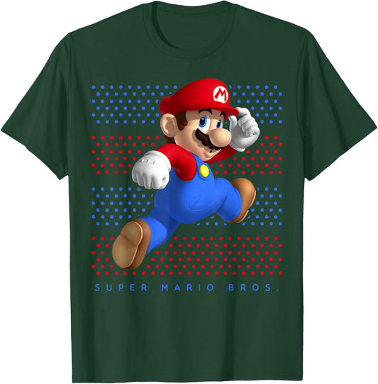 Super Mario Running Polka Dots T-Shirt - T-Shirt | Forest