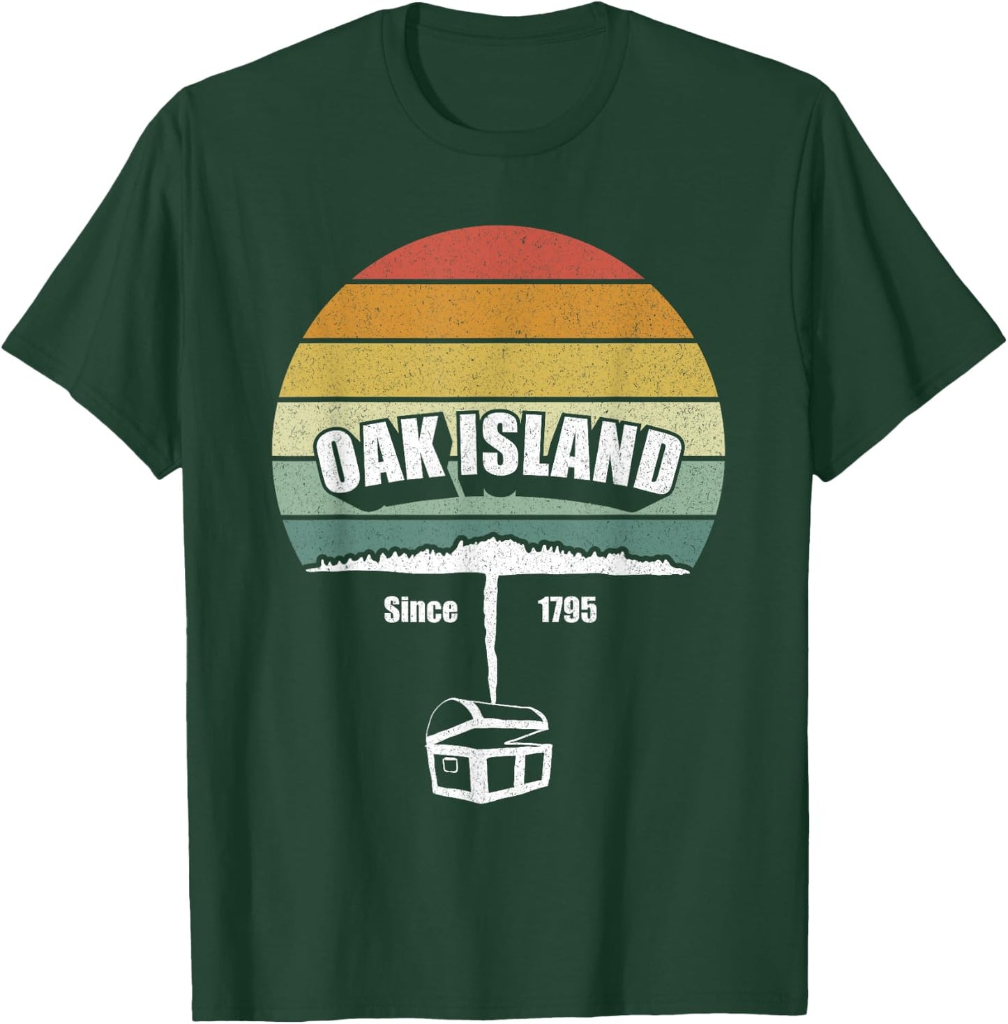 Retro Oak Island And Treasure Shirt Gift Nova Scotia Funny T-Shirt - T-Shirt | Forest