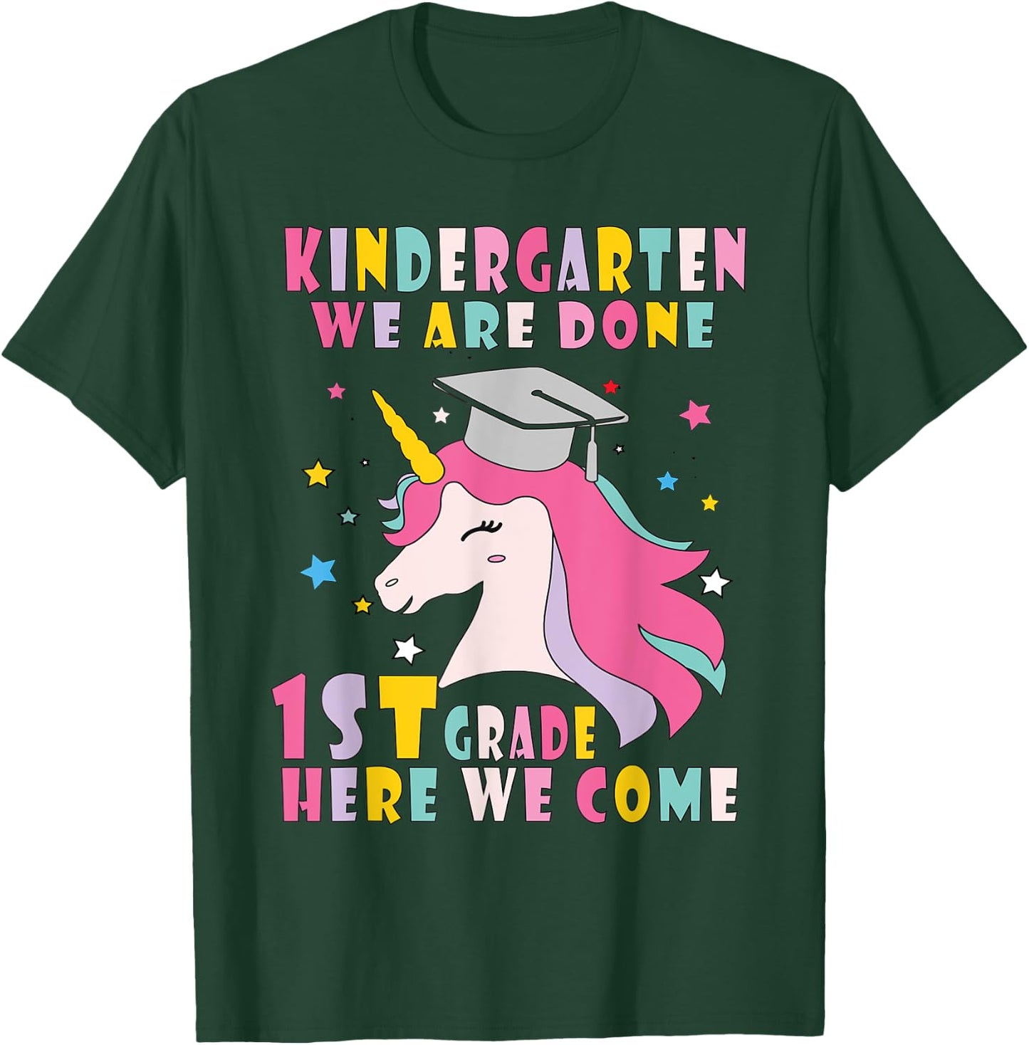 Kindergarten Graduation Magical Unicorn T-Shirt - T-Shirt | Forest