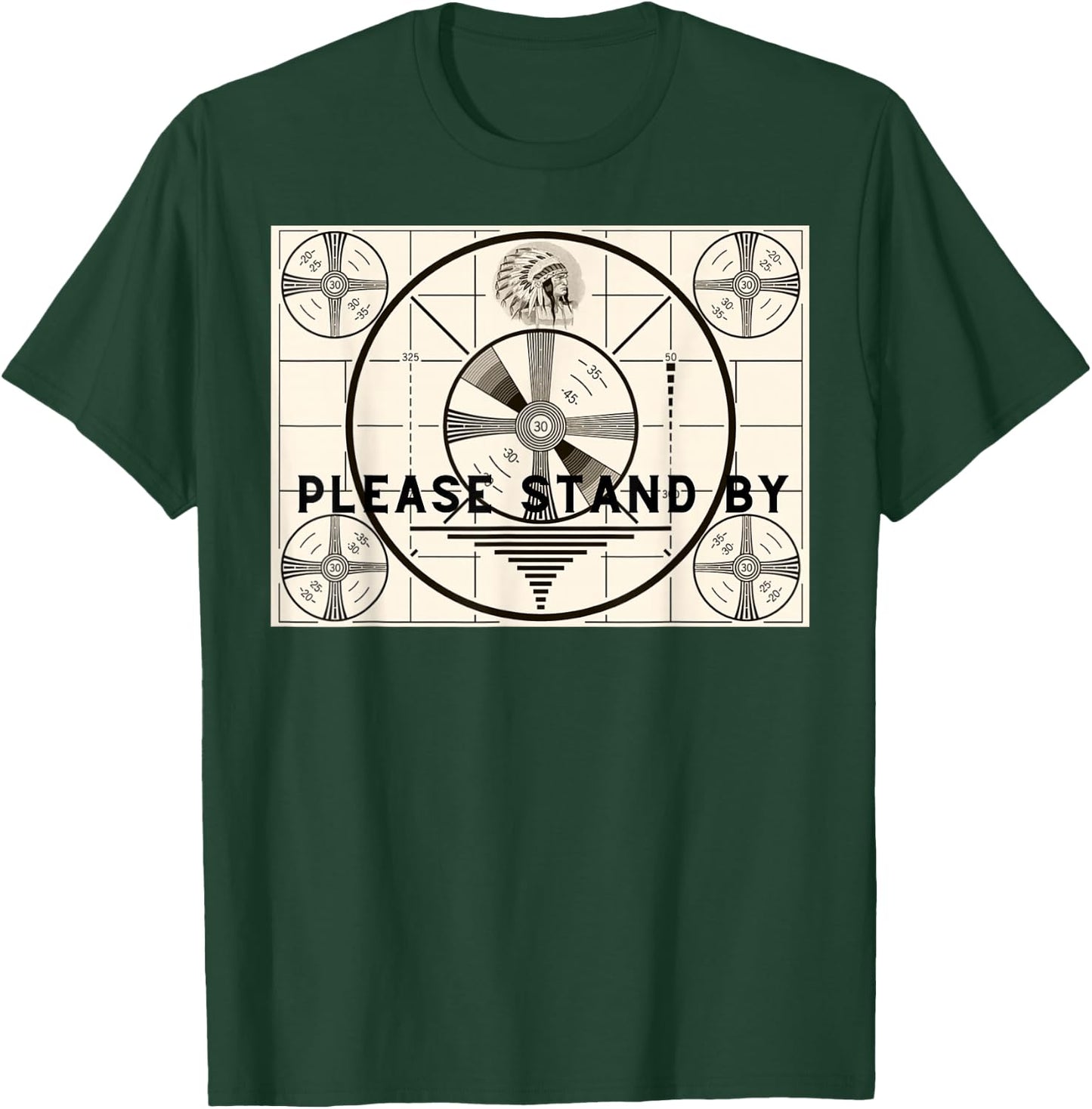 Vintage Old Test Pattern Please Stand by TV T-Shirt - T-Shirt | Forest