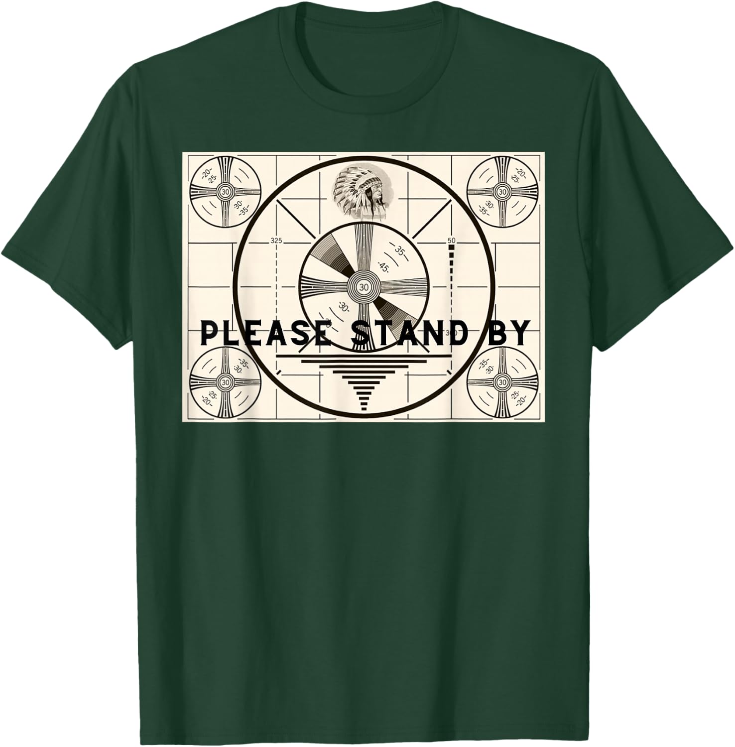 Vintage Old Test Pattern Please Stand by TV T-Shirt - T-Shirt | Forest