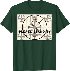 Vintage Old Test Pattern Please Stand by TV T-Shirt - T-Shirt | Forest
