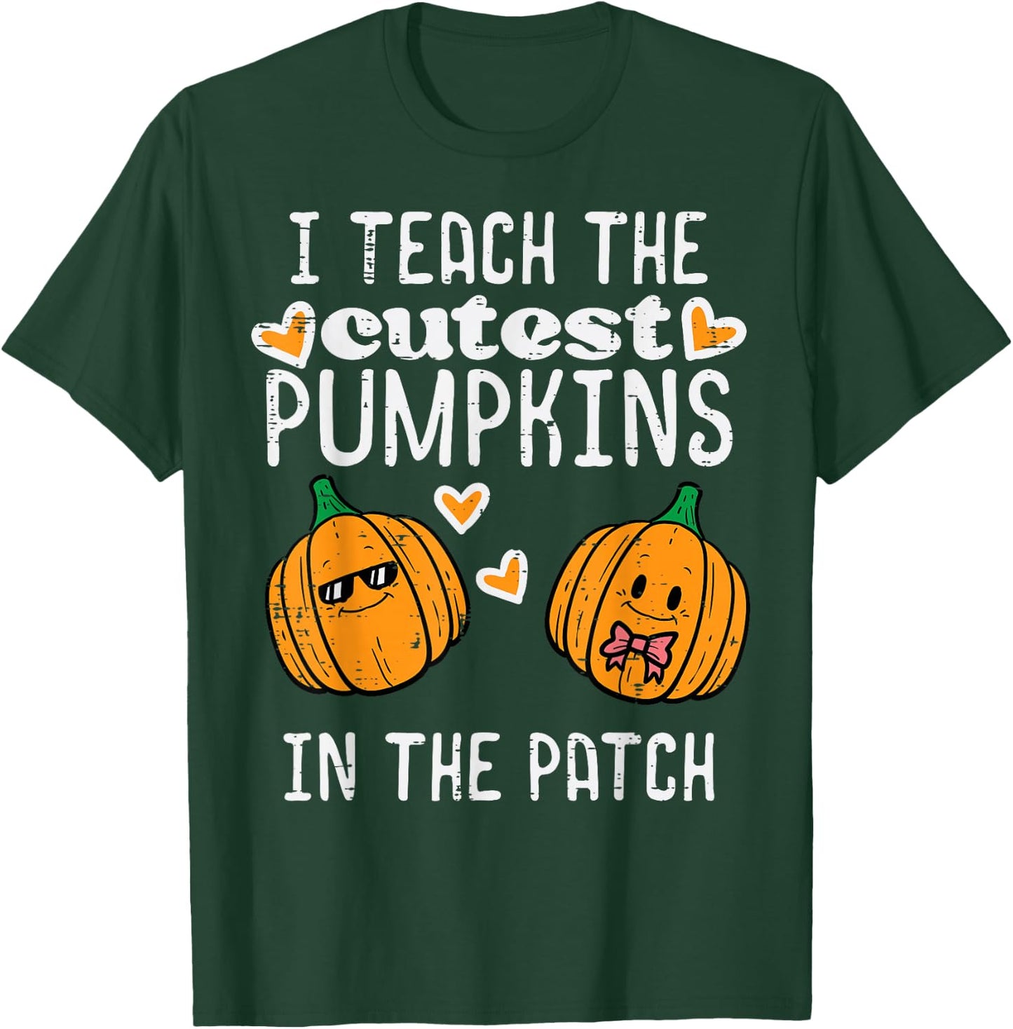 Teach Cutest Pumpkins Patch Halloween Teacher Costume Women T-Shirt - T-Shirt | Forest