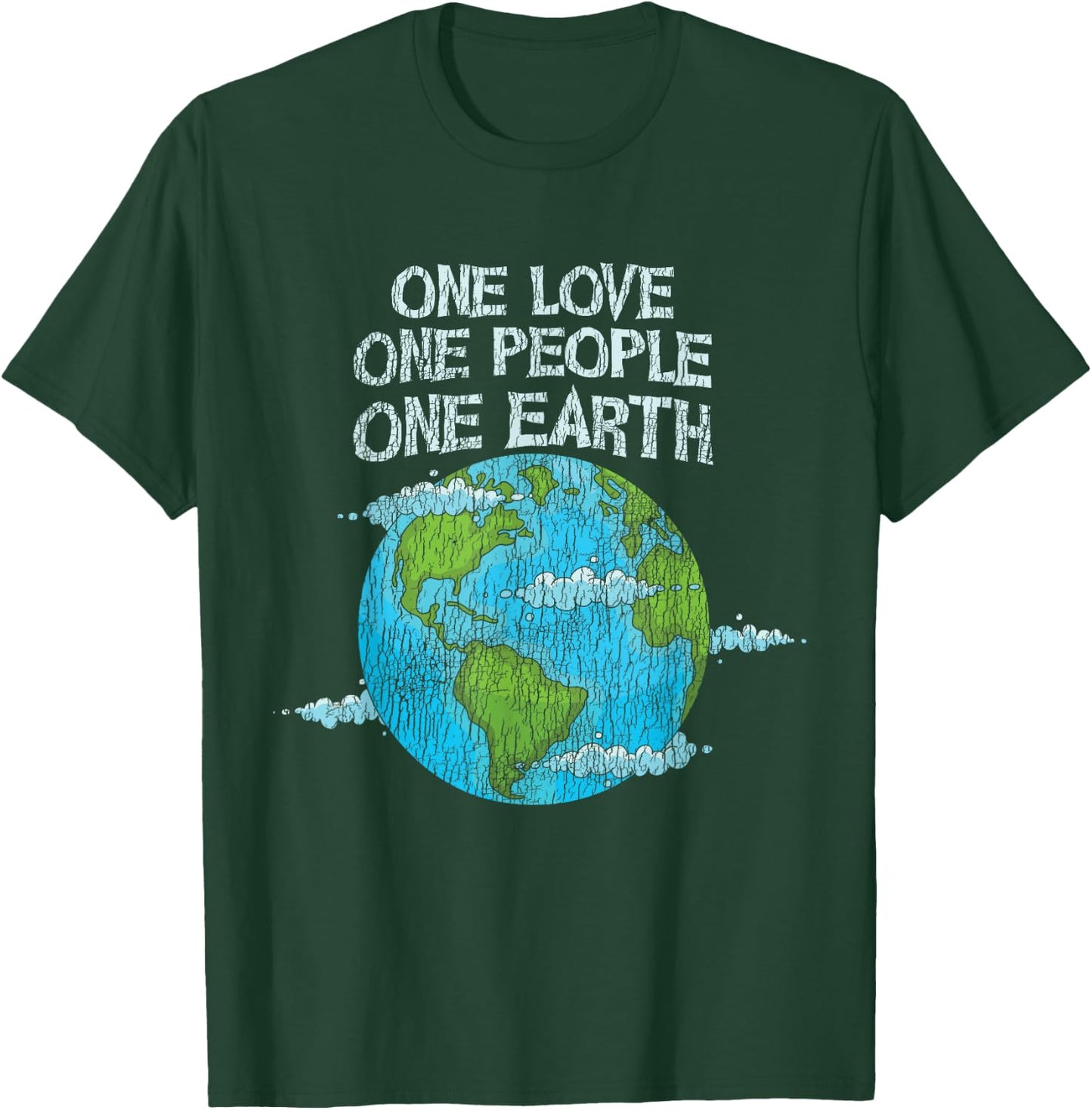One Love One People Planet Climate Change Earth Day T-Shirt - T-Shirt | Forest