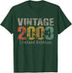 Vintage 2003 Limited Edition 22nd Birthday Gifts 22 Year Old T-Shirt - T-Shirt | Forest