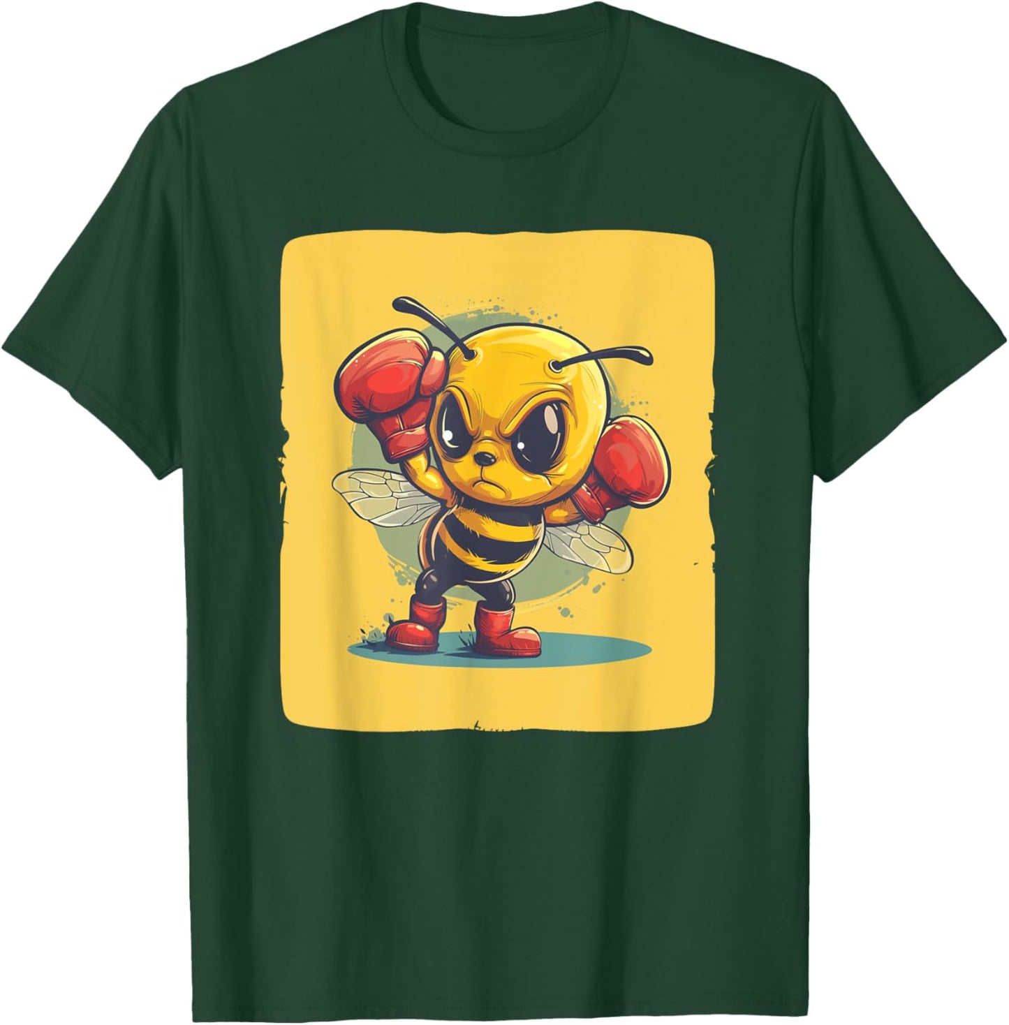 Angry Bee with boxing Gloves for funny Bees Lovers T-Shirt - T-Shirt | Forest
