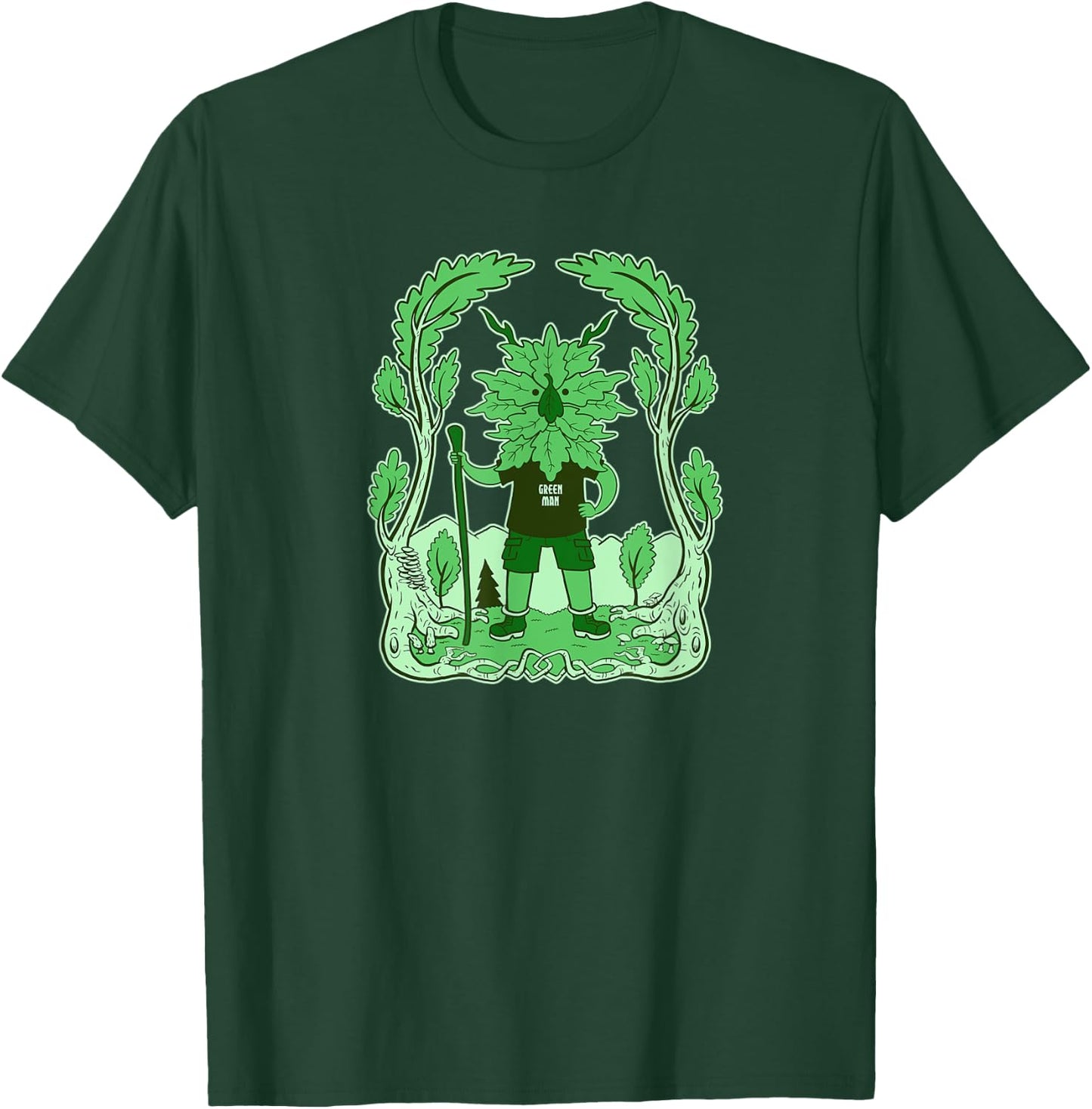 Mystic Green Man Nature Pagan Outdoors Forest Wilderness T-Shirt - T-Shirt | Forest