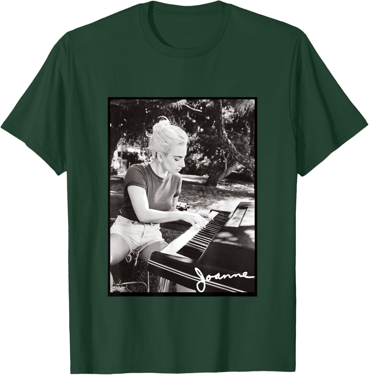 Lady Gaga Joanne Piano Photo Small T-Shirt - T-Shirt | Forest