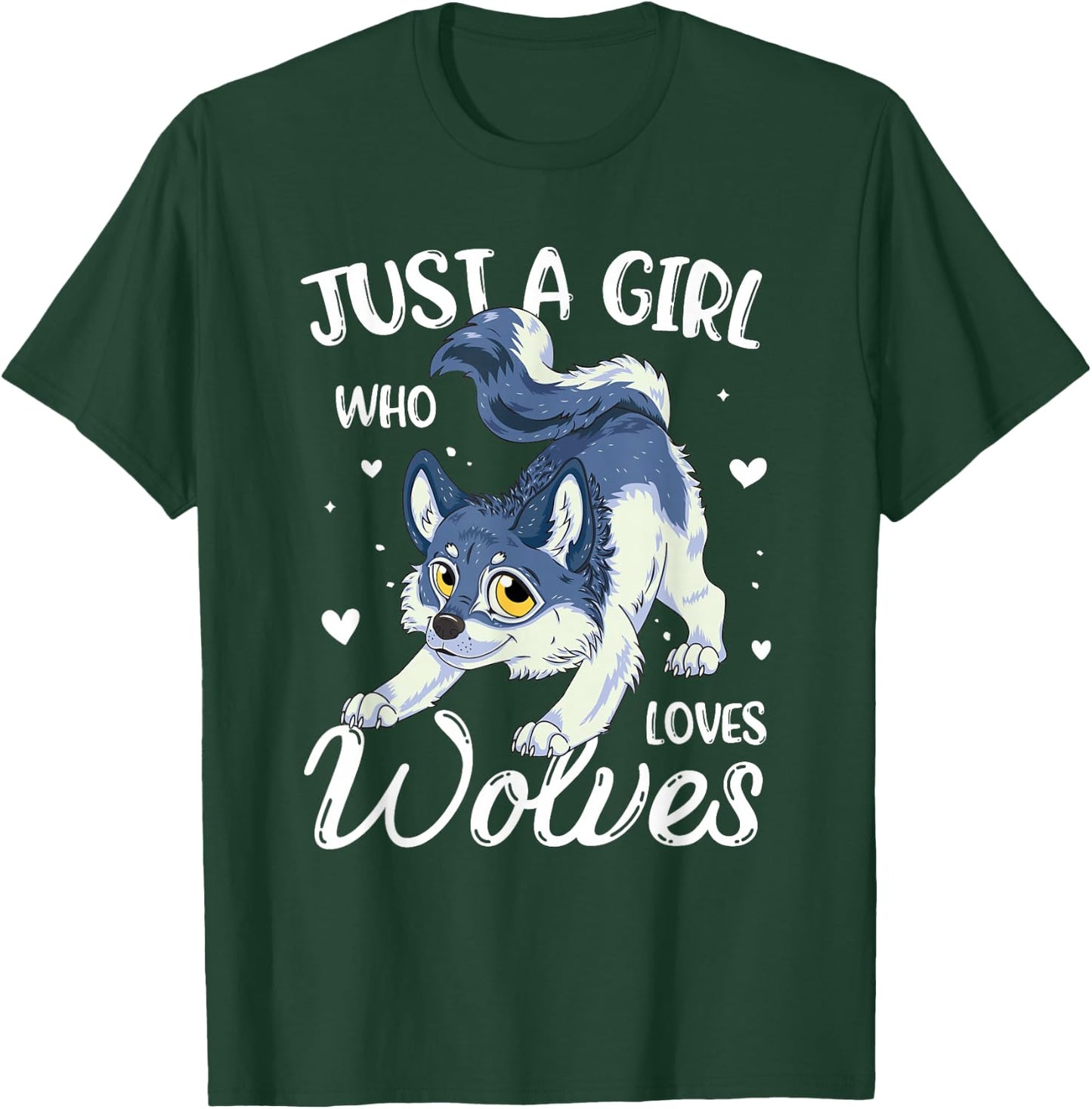 Just A Girl Who Loves Wolves Wolf Lover Women T-Shirt - T-Shirt | Forest