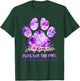 Dog Print Paws For The Cure Fibromyalgia Awareness Month T-Shirt - T-Shirt | Forest
