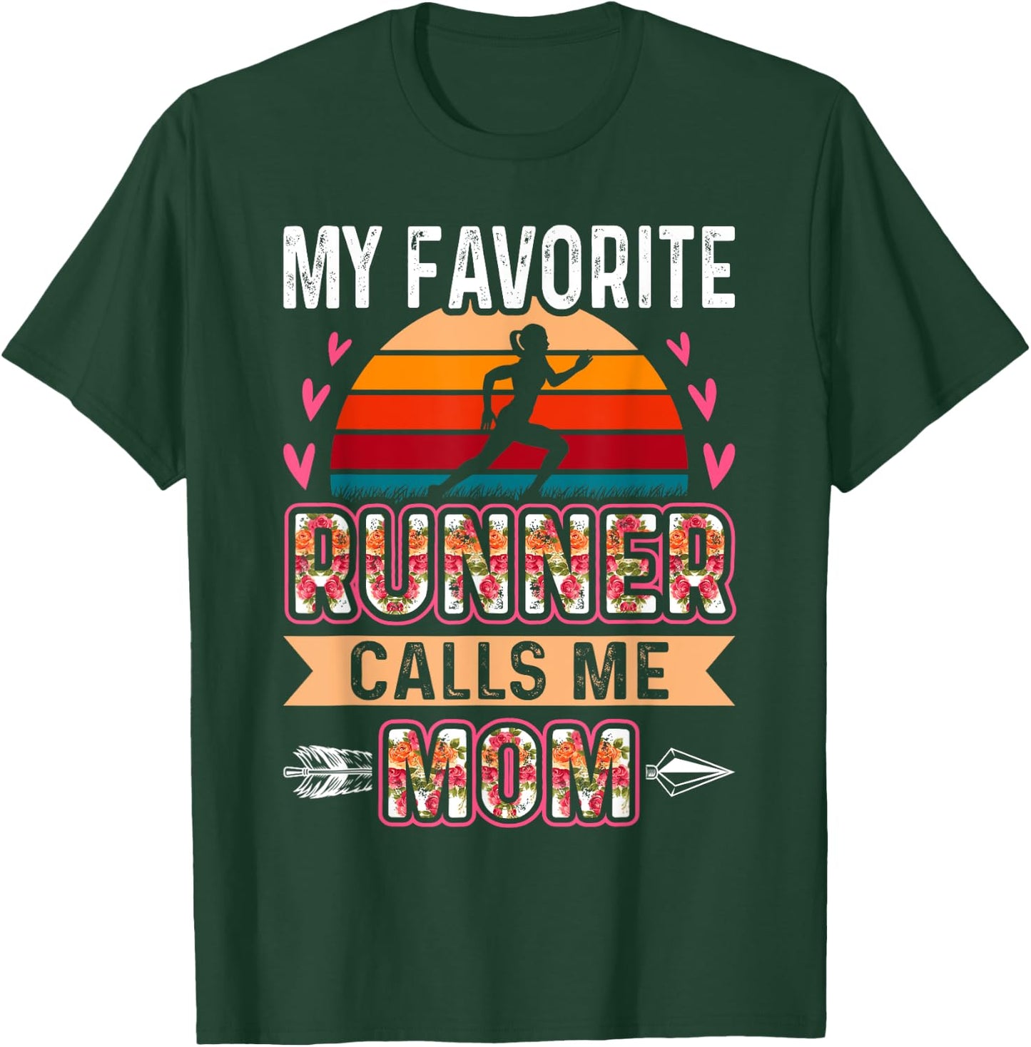 My Favorite Cross Country Runner Calls Me Mom Funny T-Shirt - T-Shirt | Forest