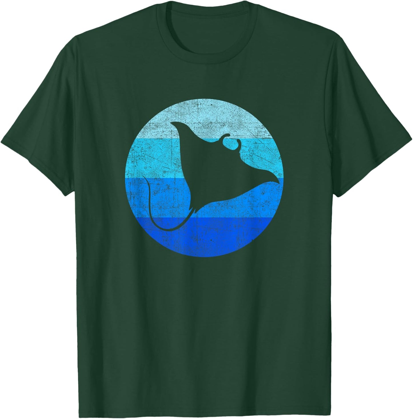 Vintage Stingray Manta Ray Hawaii Ocean Animals Boys Girls T-Shirt - T-Shirt | Forest