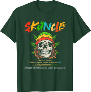 Funny Retro Vintage Uncle Skunkle Weed Smoker T-Shirt - T-Shirt | Forest
