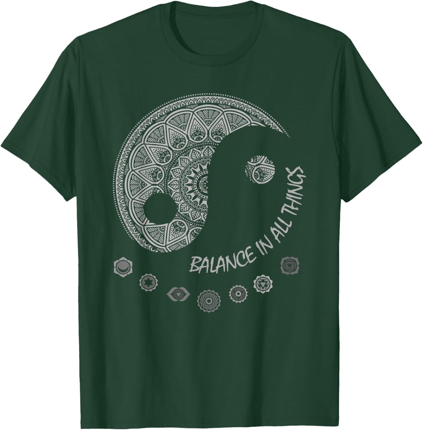 Ying Yang Chakra Spirit Spiritual Balance Mind T-Shirt - T-Shirt | Forest