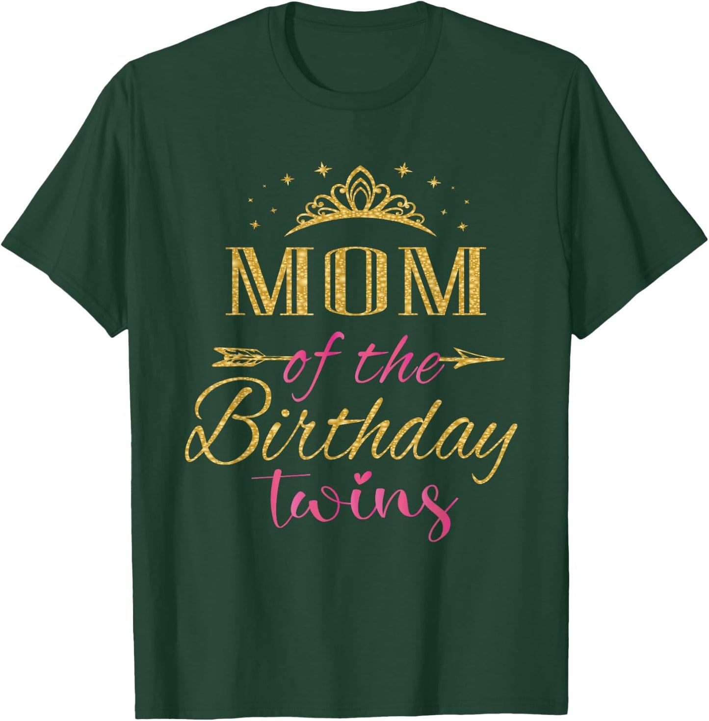 Mom of The Birthday Twins Kids Party T-Shirt - T-Shirt | Forest