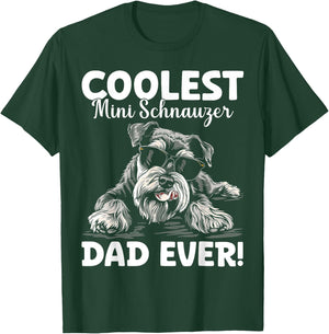 Mini Schnauzer Dad Gifts Mini Schnauzer Lover Mini Schnauzer , Small, Black T-Shirt - T-Shirt | Forest