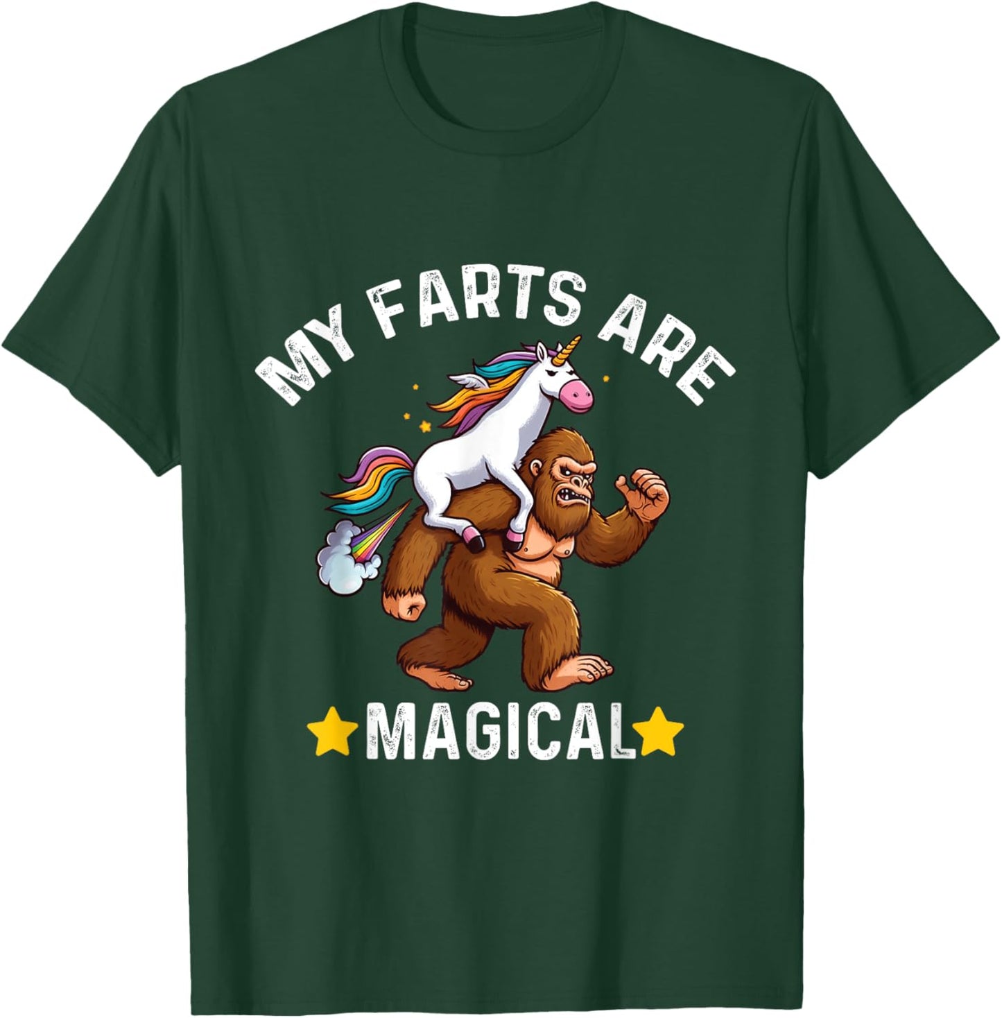 My Farts Are Magical Funny farting Unicorn T-Shirt - T-Shirt | Forest