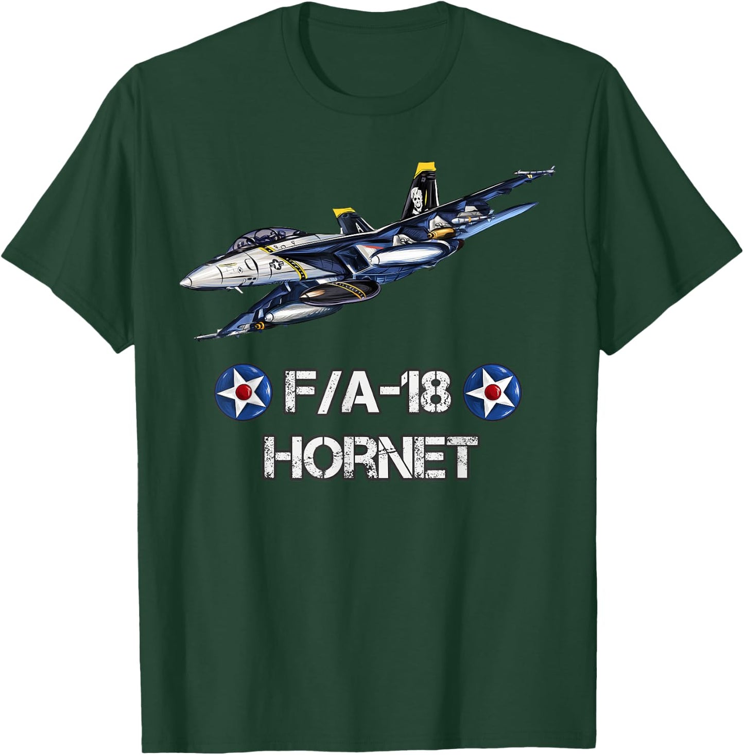 F-18 Hornet Fighter Jet Aviation Pilot Gift T-Shirt - T-Shirt | Forest
