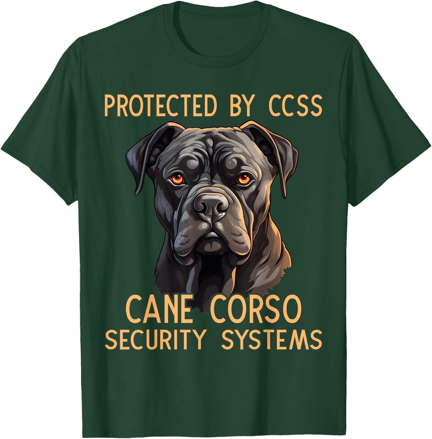 Black Corso Italiano Owner Plush Collar Dog Cane Corso T-Shirt - T-Shirt | Forest