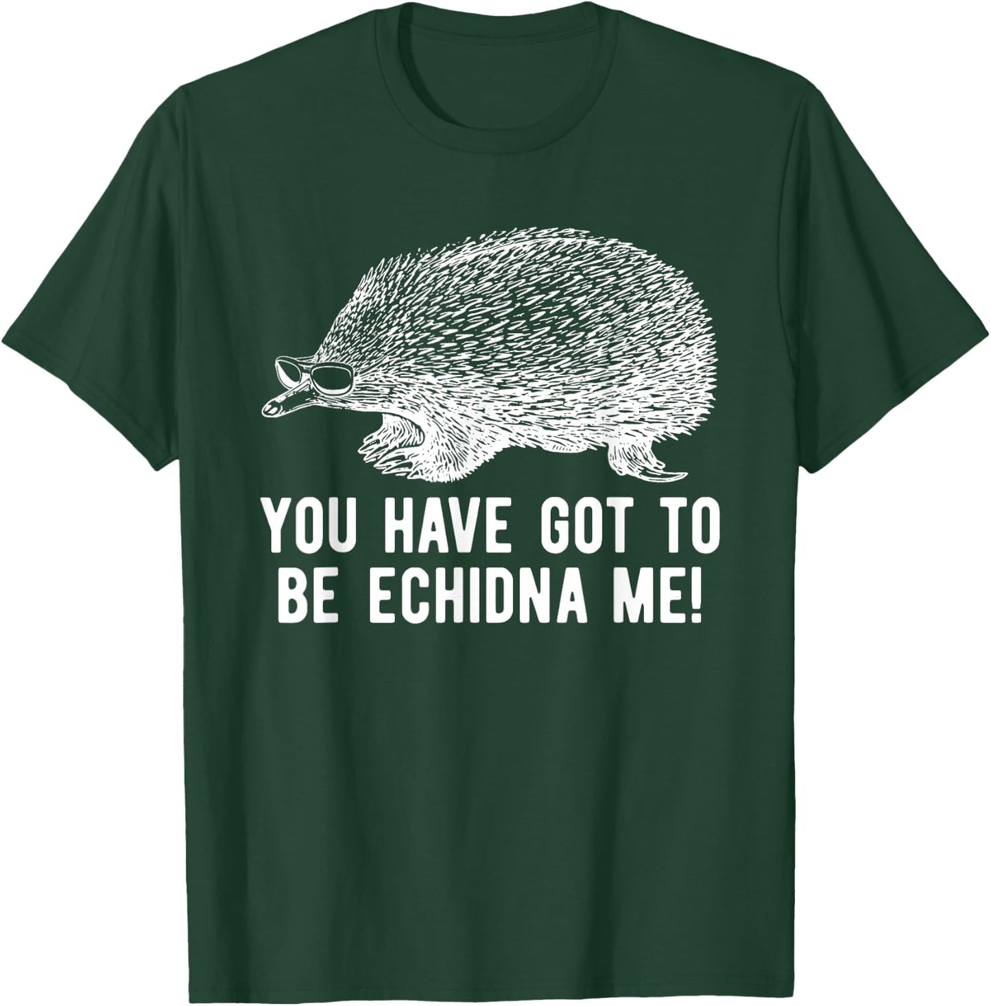 Funny Echidna With Sunglasses Spiny Mammal Pun T-Shirt - T-Shirt | Forest